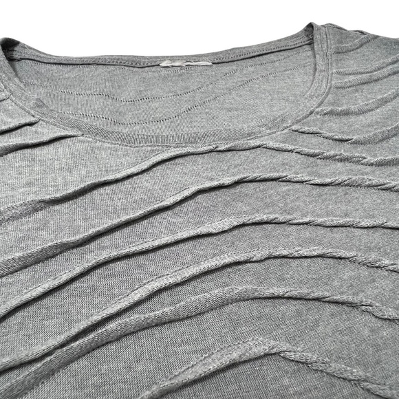 Chico’s Solid Textured Top Long Sleeve Gray M Medium 570247582 - Picture 4 of 13